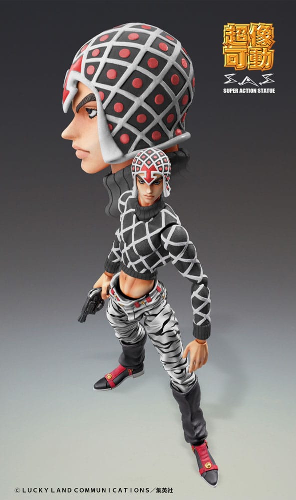 JoJo's Bizarre Adventure Part5 Super Action Action Figure Chozokado (Guido Mista & S P Ver. Black) 15 cm