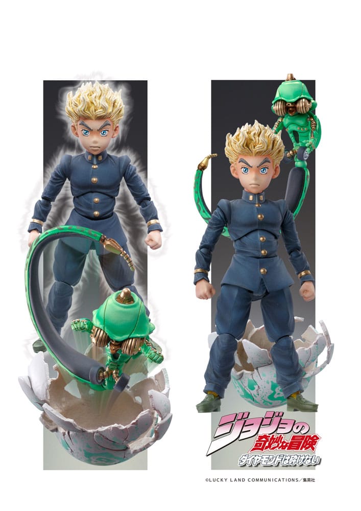 JoJo's Bizarre Adventure Part 4: Diamond is unbreakable Action Figure Statue Chozokado Koichi Hirose & Ec (Act 1) (re-run) 9 cm