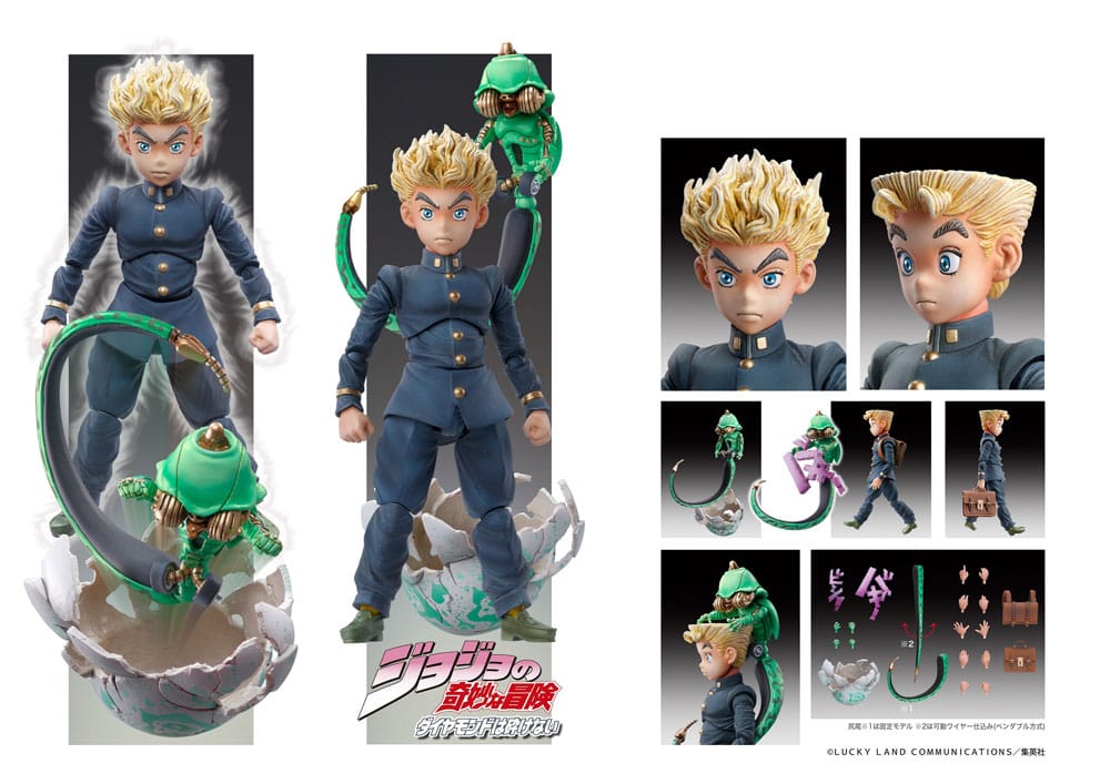 JoJo's Bizarre Adventure Part 4: Diamond is unbreakable Action Figure Statue Chozokado Koichi Hirose & Ec (Act 1) (re-run) 9 cm