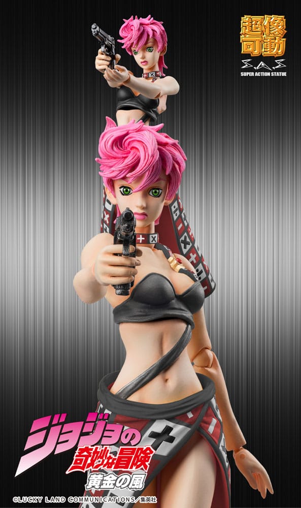 JoJo's Bizarre Adventure Part 5 Super Action Action Figure Chozokado Trish Una Black Ver. 15 cm