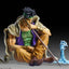 JoJo's Bizarre Adventure Part 3: Stardust Crusaders Action Figure Legend N'Doul & GEB 9 cm