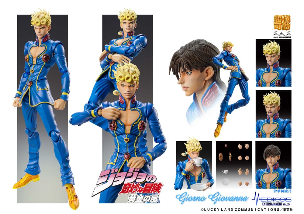 JoJo's Bizarre Adventure Part 5: Golden Wind Action Figure Chozokado Giorno Giovanna Second 15 cm