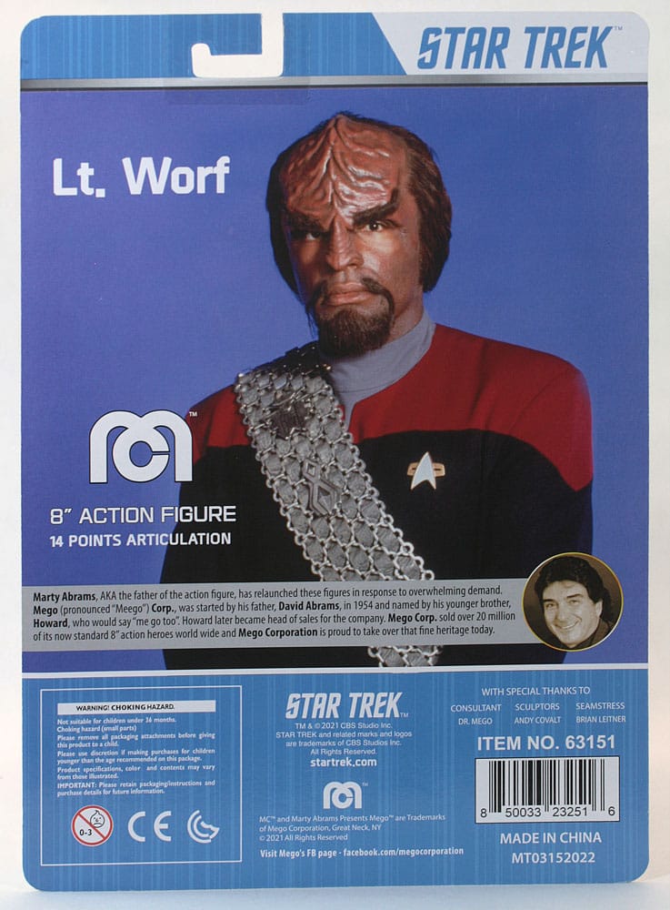 Star Trek TNG Action Figure Lt. Worf 20 cm