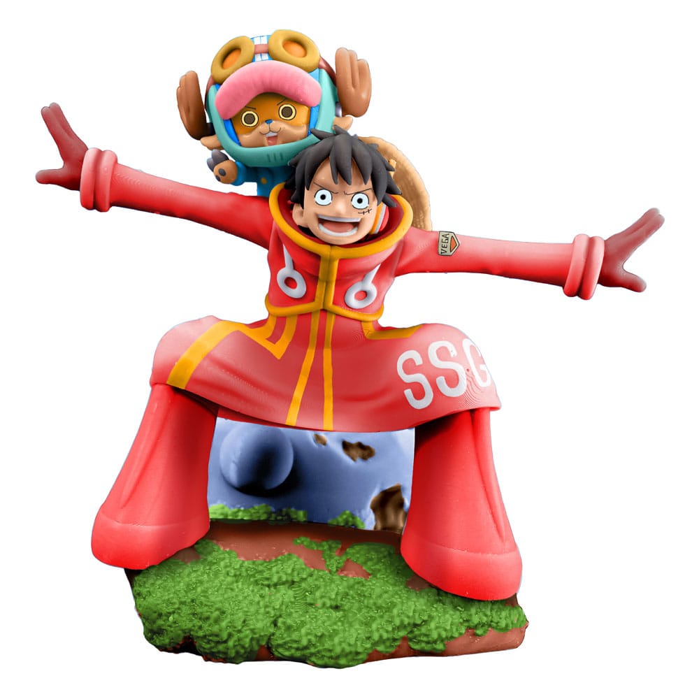 One Piece Petitrama PVC Mini Statue Logbox Re Birth Egghead 4-Set 9 cm