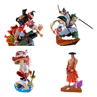 One Piece Petitrama PVC Mini Statue Logbox Re Birth Wano Kuni Vol. 1 Set 9 cm