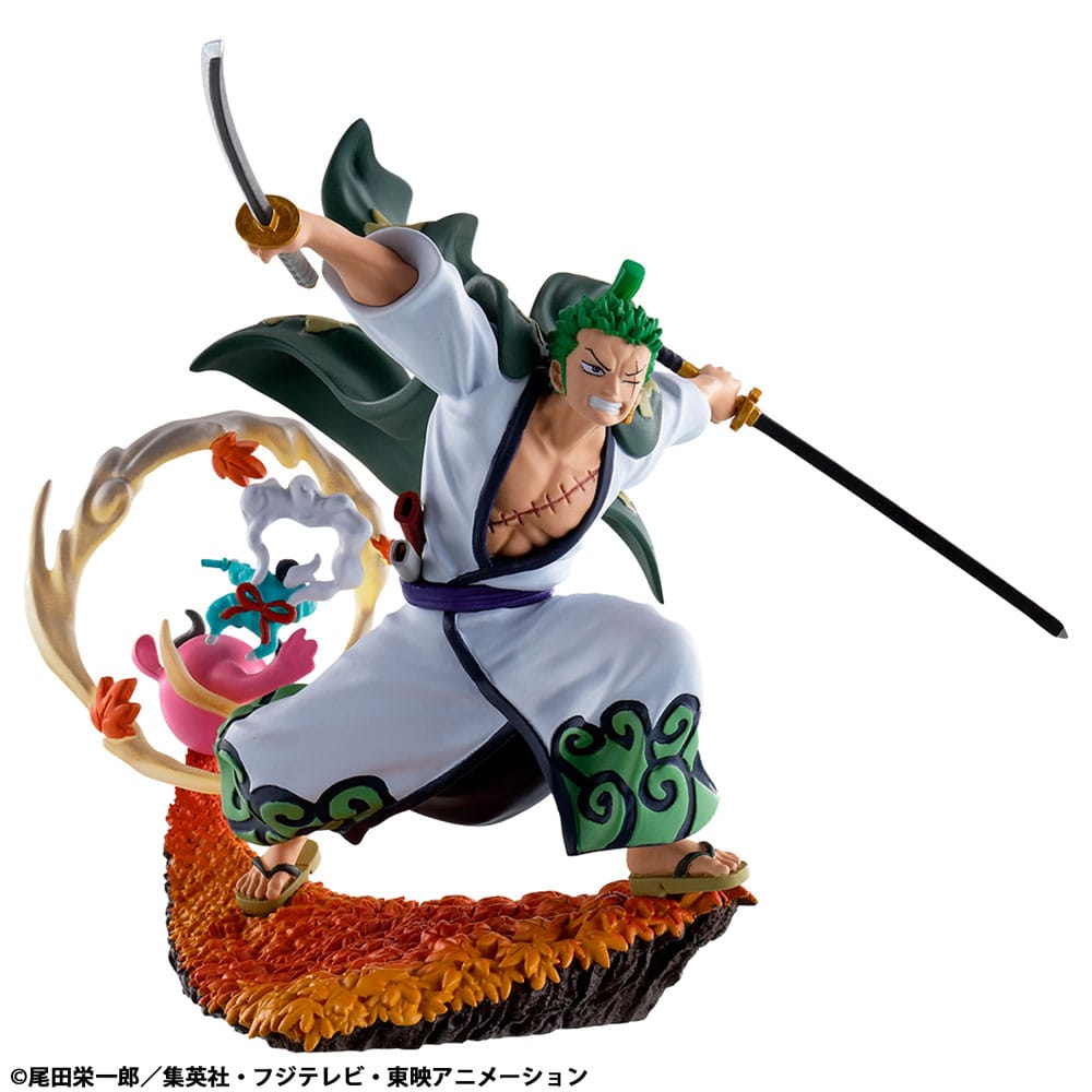 One Piece Petitrama PVC Mini Statue Logbox King Birth Wano Kuni Vol. 1 Set 9 cm