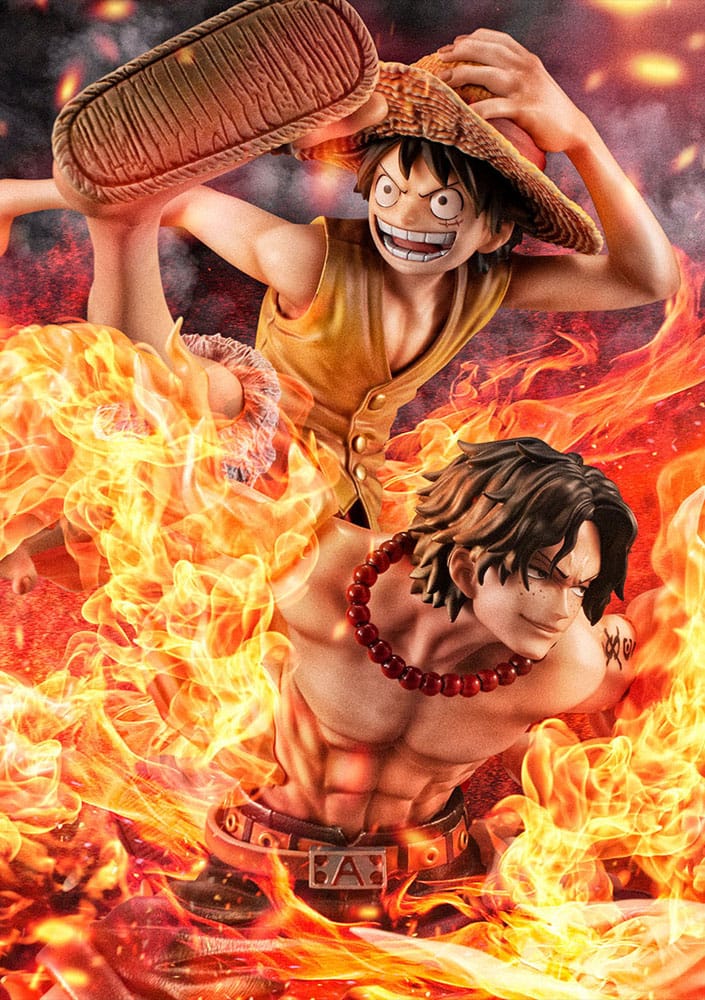 One Piece P.O.P NEO-Maximum PVC Statue Luffy & Ace Bond between brothers 20th Limited Ver. 25 cm