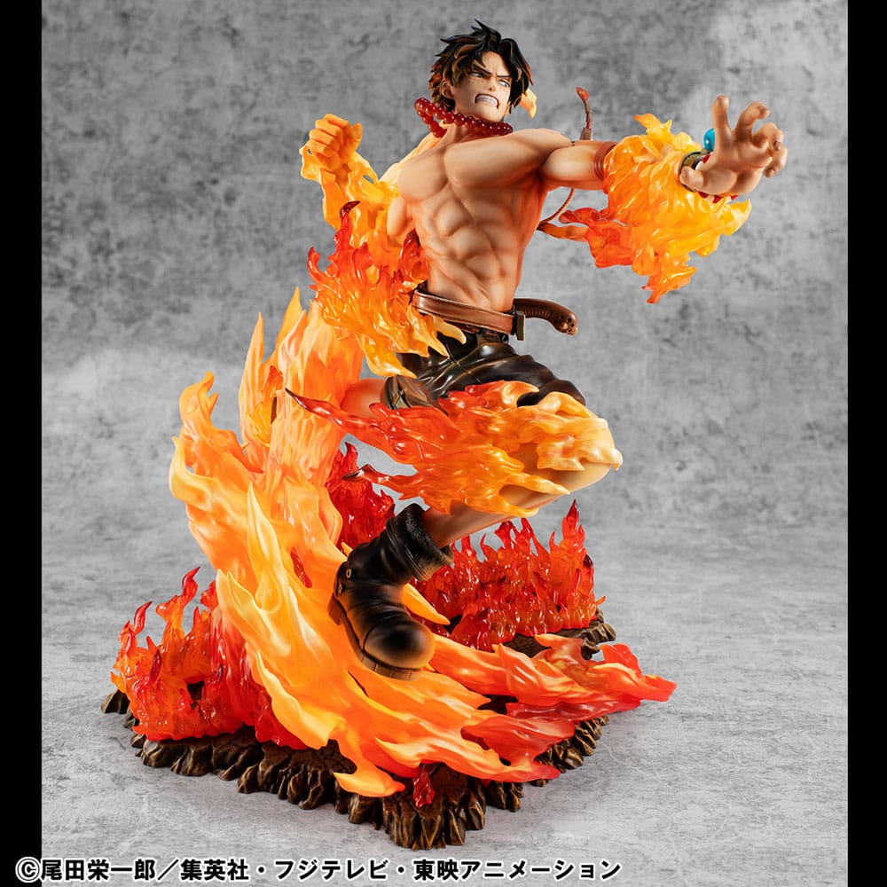One Piece P.O.P NEO-Maximum PVC Statue Portgas D. Ace 15th Anniversary Super Limited Reprint Ver. 23 cm