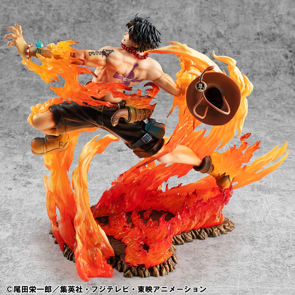 One Piece P.O.P NEO-Maximum PVC Statue Portgas D. Ace 15th Anniversary Super Limited Reprint Ver. 23 cm