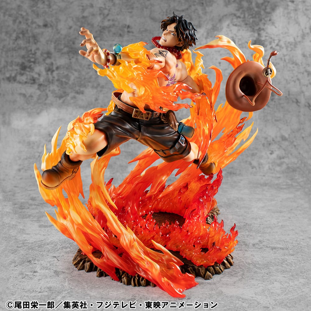 One Piece P.O.P NEO-Maximum PVC Statue Portgas D. Ace 15th Anniversary Super Limited Reprint Ver. 23 cm