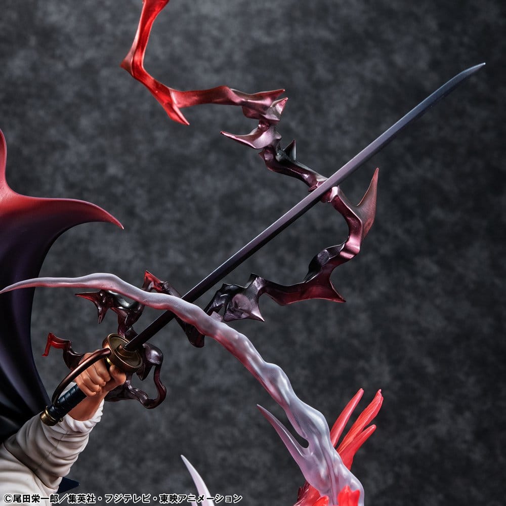 One Piece P.O.P SA-MAXIMUM PVC Statue Leader of Red Hair Pirates Red-Haired Shanks Kamusari 25 cm