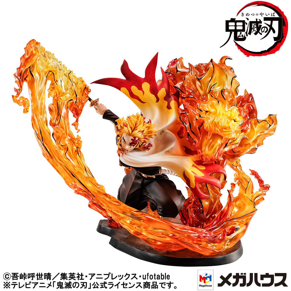 Demon slayer: Kimetsu no Yaiba Kyojuro Precious G.E.M. Series 1/8 PVC Statue Rengoku Flame Breathing Fifth Form:Flame Tiger 24 cm