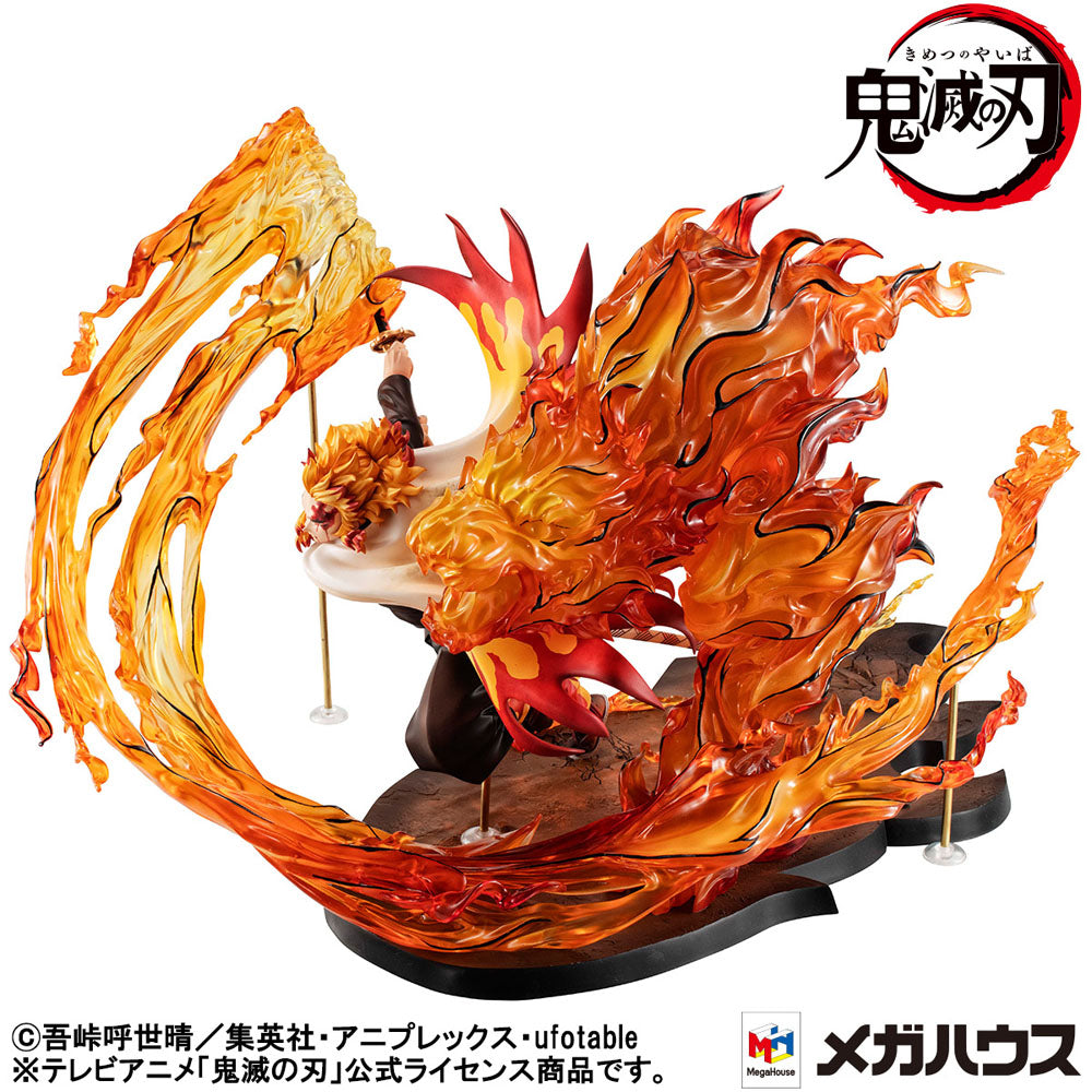 Demon slayer: Kimetsu no Yaiba Kyojuro Precious G.E.M. Series 1/8 PVC Statue Rengoku Flame Breathing Fifth Form:Flame Tiger 24 cm