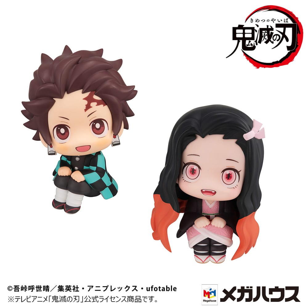 Demon Slayer: Kimetsu no Yaiba Look Up PVC Statue Tanjiro Kamado Sharp face Ver. & Nezuko Kamado Conquered the sun Ver. 11 cm (with gift)