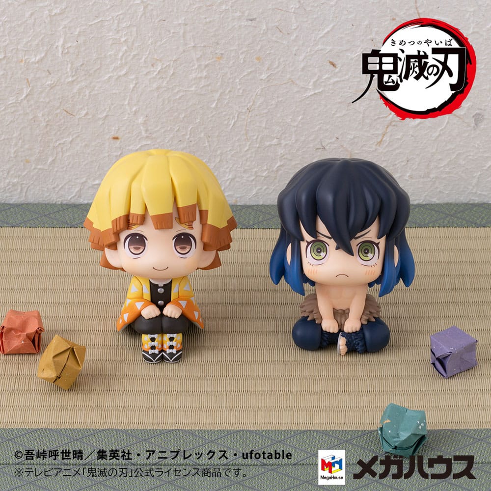 Demon Slayer: Kimetsu no Yaiba Look Up PVC Statue Zenitsu Agatsuma Smile Ver. & Inosuke Hashibira Bossy Ver. 11 cm (with gift)