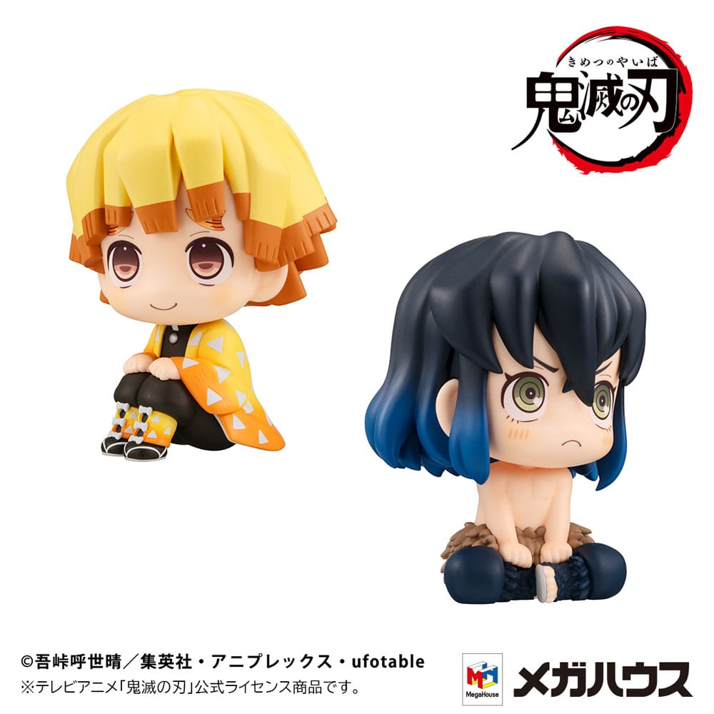 Demon Slayer: Kimetsu no Yaiba Look Up PVC Statue Zenitsu Agatsuma Smile Ver. & Inosuke Hashibira Bossy Ver. 11 cm (with gift)