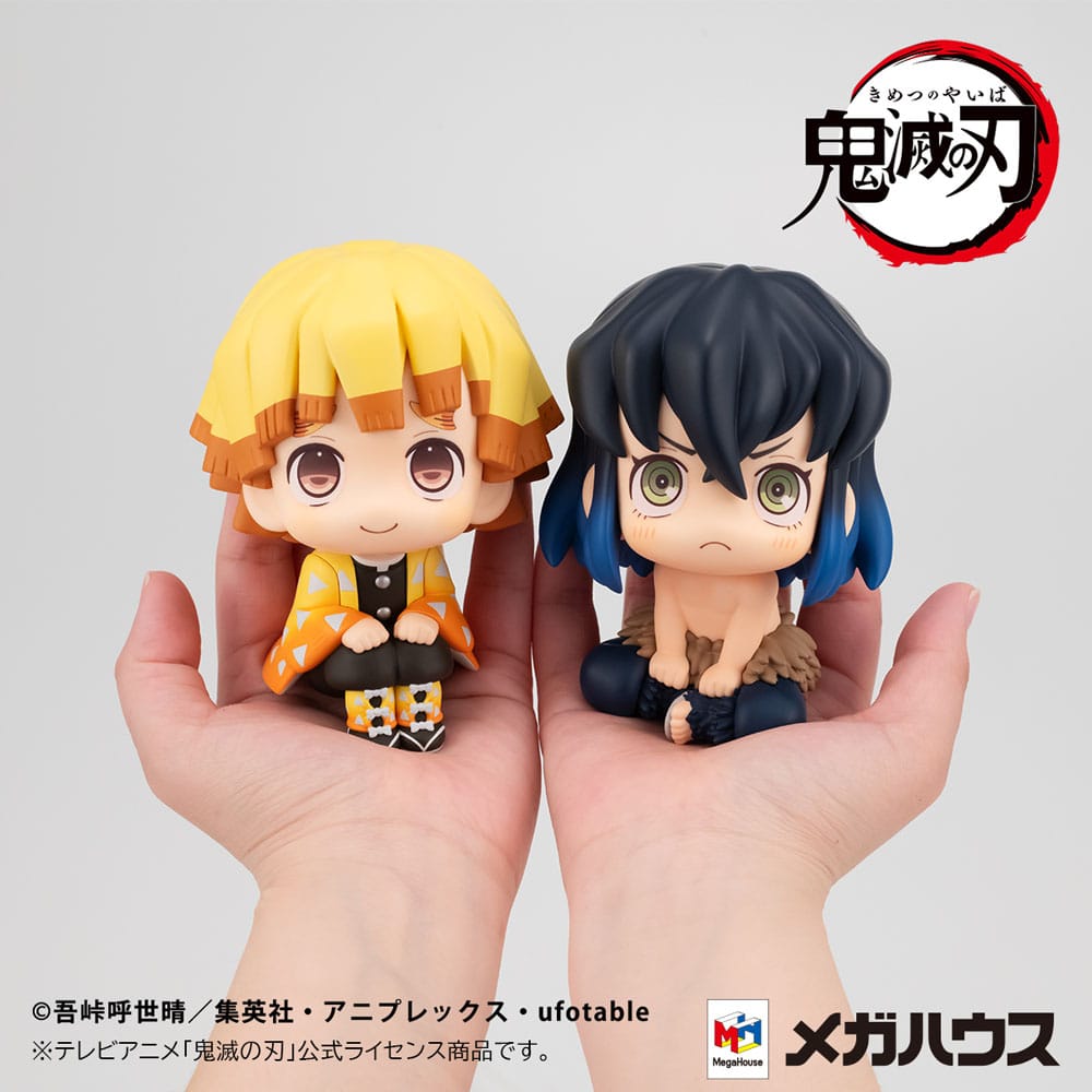 Demon Slayer: Kimetsu no Yaiba Look Up PVC Statue Zenitsu Agatsuma Smile Ver. & Inosuke Hashibira Bossy Ver. 11 cm (with gift)