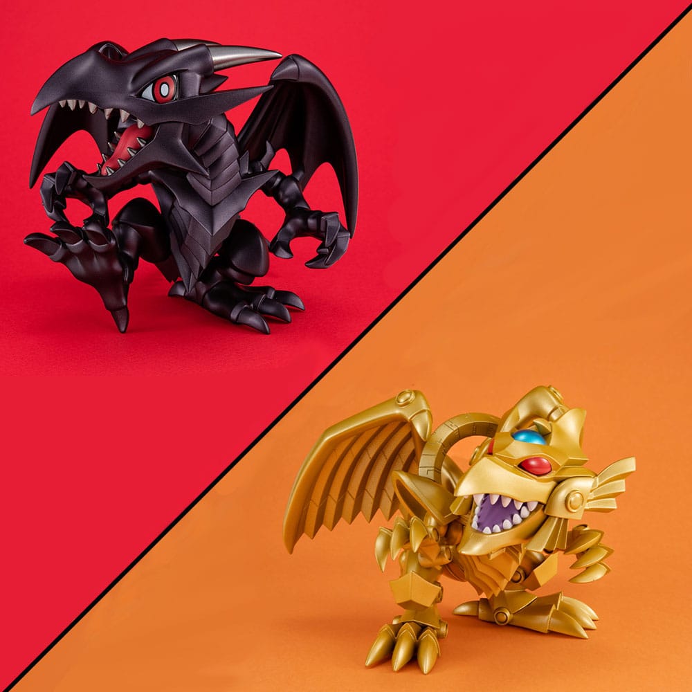 Yu-Gi-Oh! Duel Monsters Megatoon PVC Statue Red Eyes Black Dragon & The Winged Dragon of Ra 13 cm (with gift)