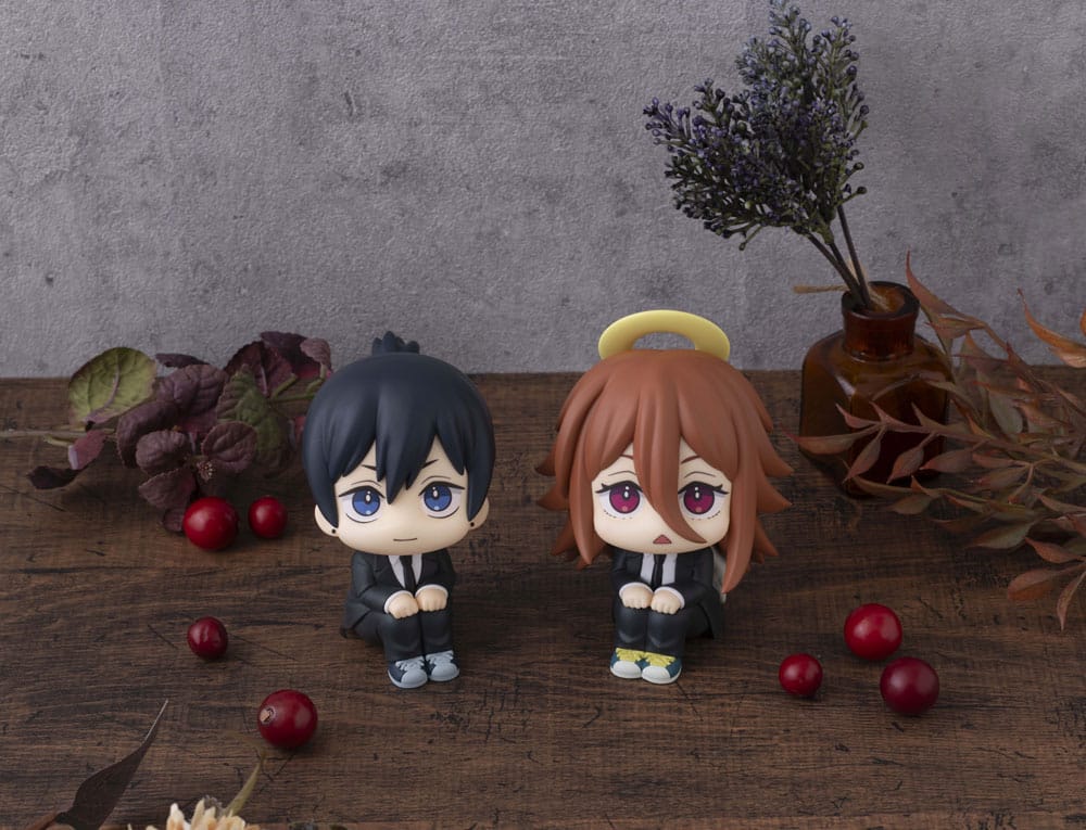 Chainsaw Man The Movie: Reze Arc Look Up PVC Statue Aki Hayakawa Smile Ver. &amp; Angel Devil Set (with gift) 11 cm