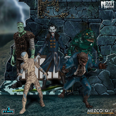 Mezco's Monsters 5 Points Action Figures Tower of Fear Deluxe Set 9 cm