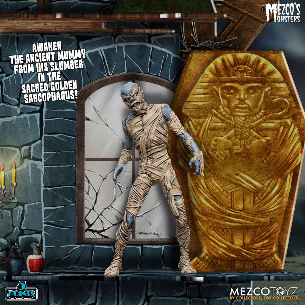 Mezco's Monsters 5 Points Action Figures Tower of Fear Deluxe Set 9 cm