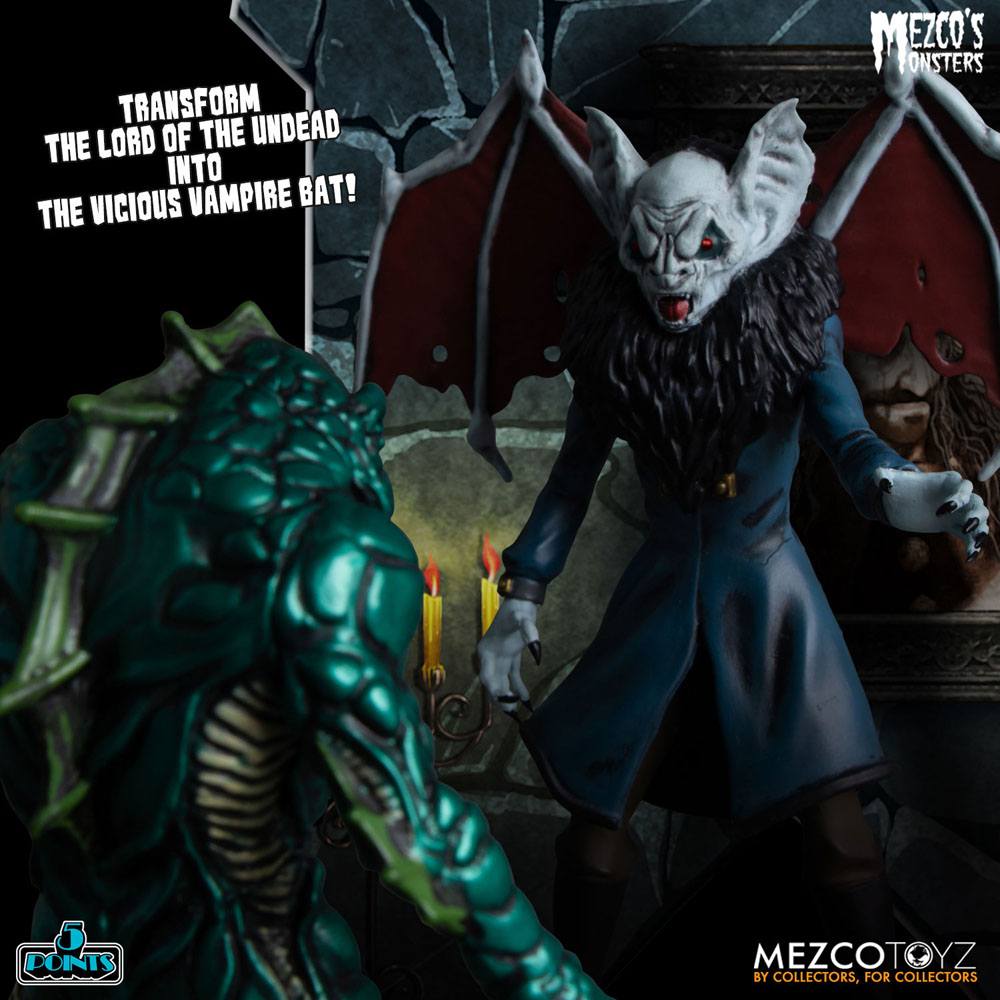 Mezco's Monsters 5 Points Action Figures Tower of Fear Deluxe Set 9 cm