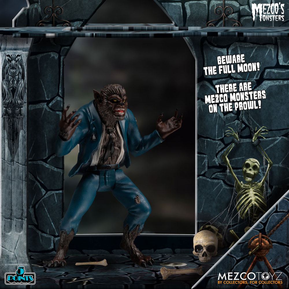 Mezco's Monsters 5 Points Action Figures Tower of Fear Deluxe Set 9 cm