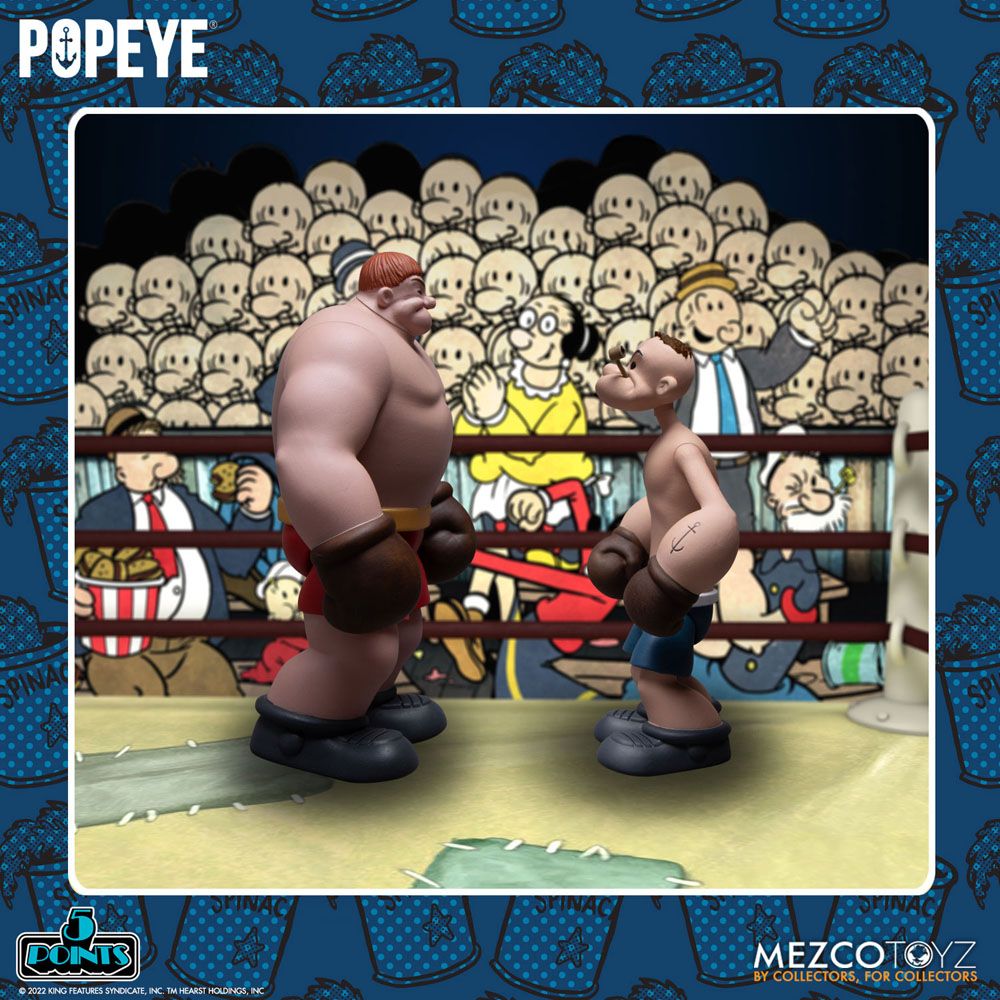 Popeye 5 Points Deluxe Figure Set Popeye & Oxheart 9 cm