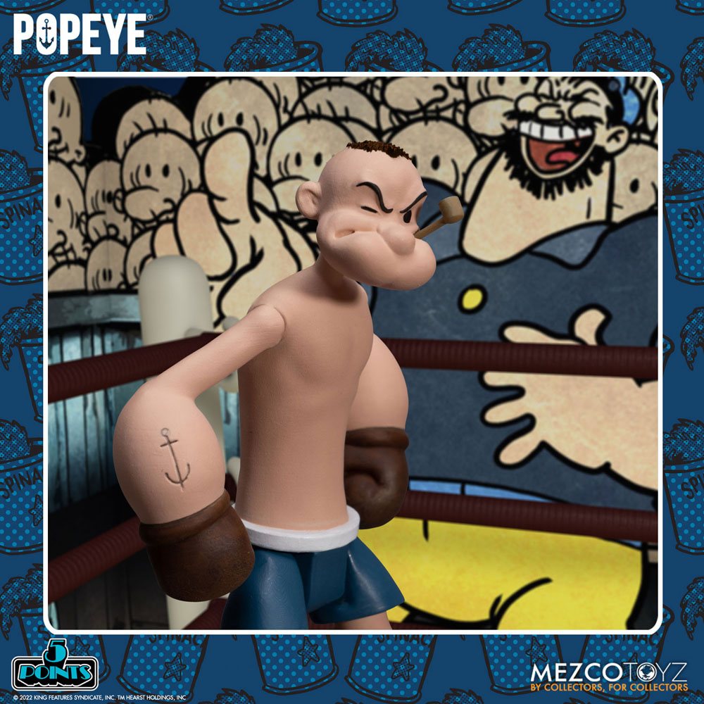 Popeye 5 Points Deluxe Figure Set Popeye & Oxheart 9 cm