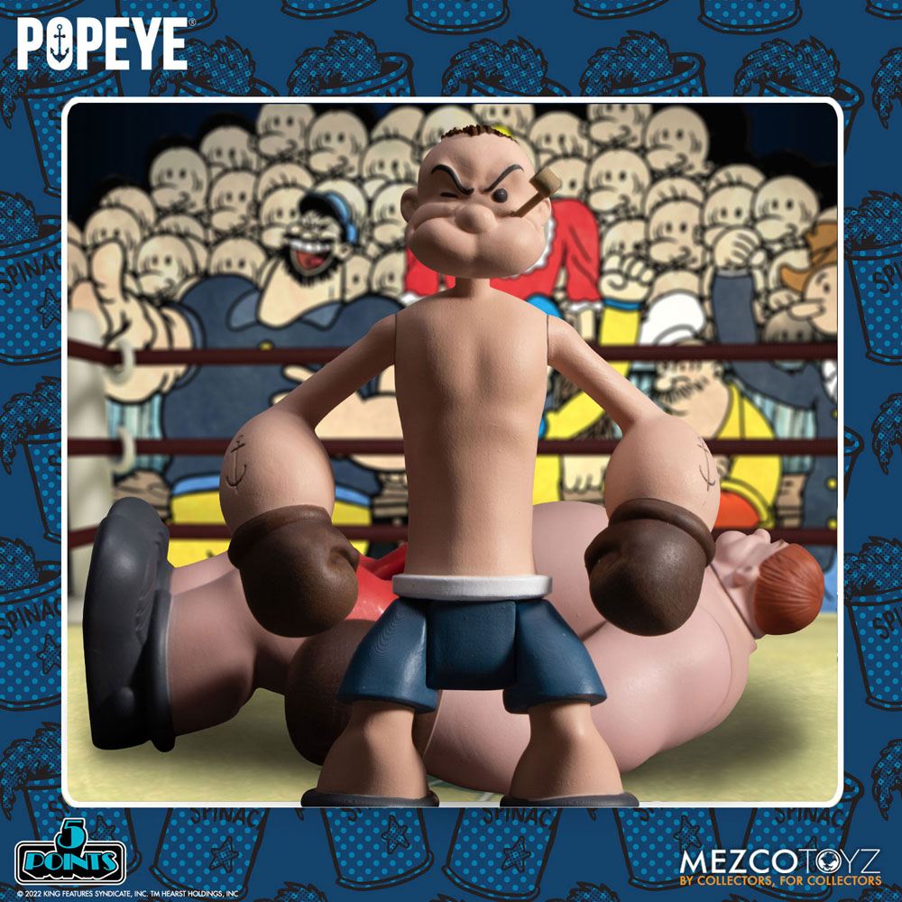 Popeye 5 Points Deluxe Figure Set Popeye & Oxheart 9 cm