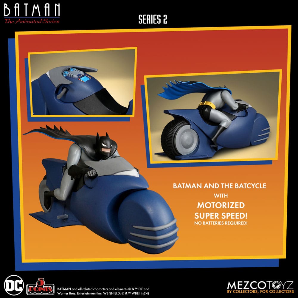 Batman the Animated Series 2 5 Points Action Figure Batman & Batcycle 10 cm