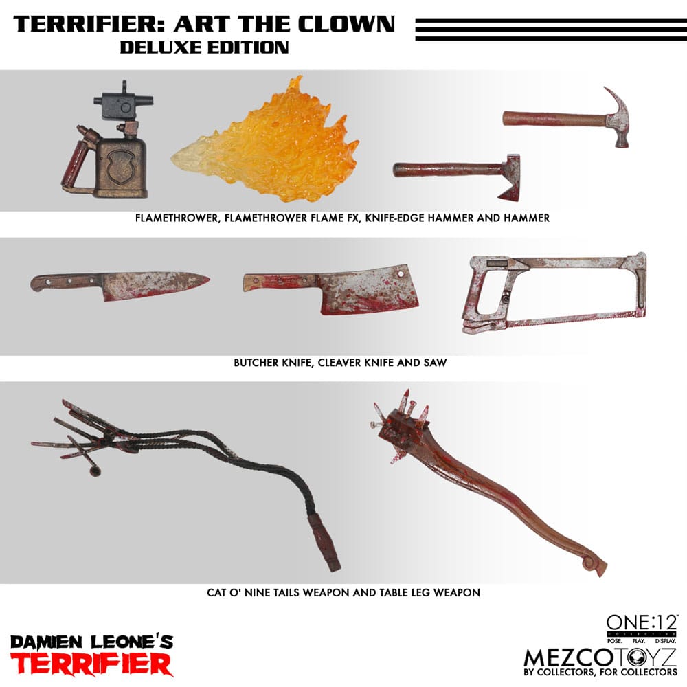 Terrifier Action Figure 1/12 Art the Clown Deluxe Edition 17 cm