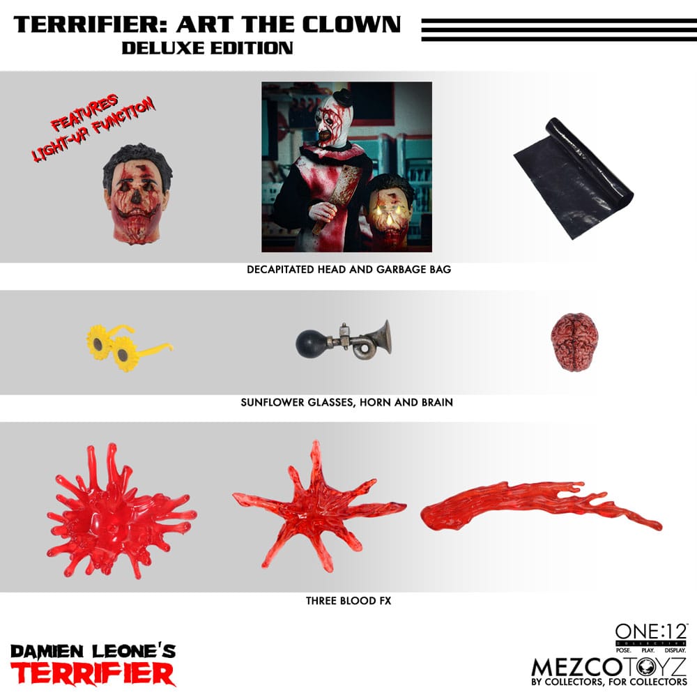 Terrifier Action Figure 1/12 Art the Clown Deluxe Edition 17 cm