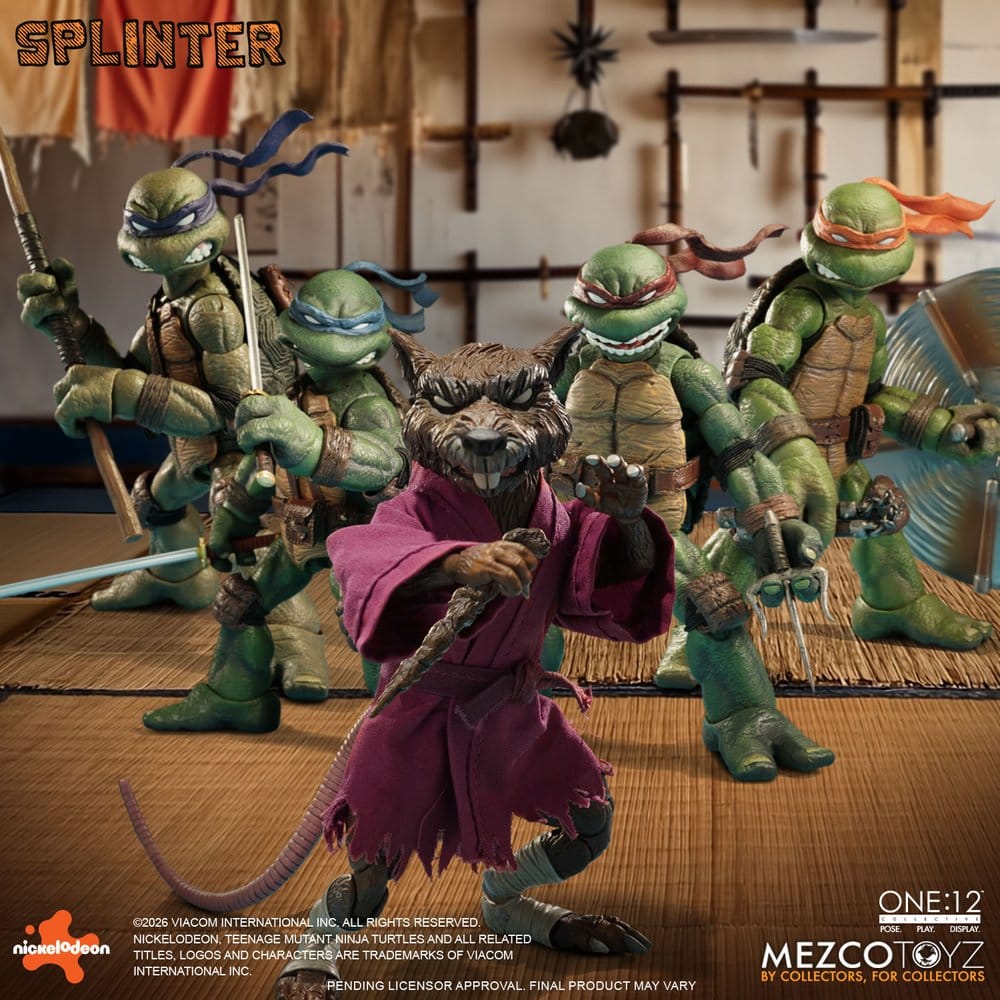Teenage Mutant Ninja Turtles One:12 Collective Action Figure 1/12 Splinter 17 cm