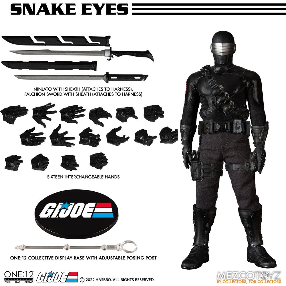 G.I. Joe Light-Up Action Figure 1/12 Snake Eyes Deluxe Edition 17 cm