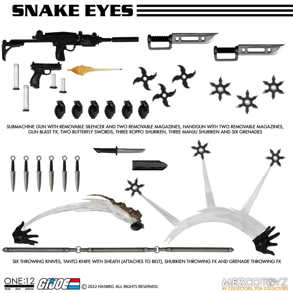 G.I. Joe Light-Up Action Figure 1/12 Snake Eyes Deluxe Edition 17 cm