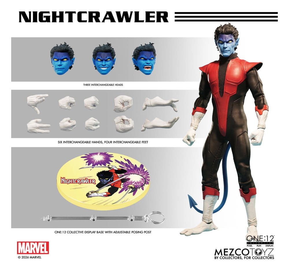 Marvel X-Men One:12 Collective Action Figure 1/12 Nightcrawler 16 cm