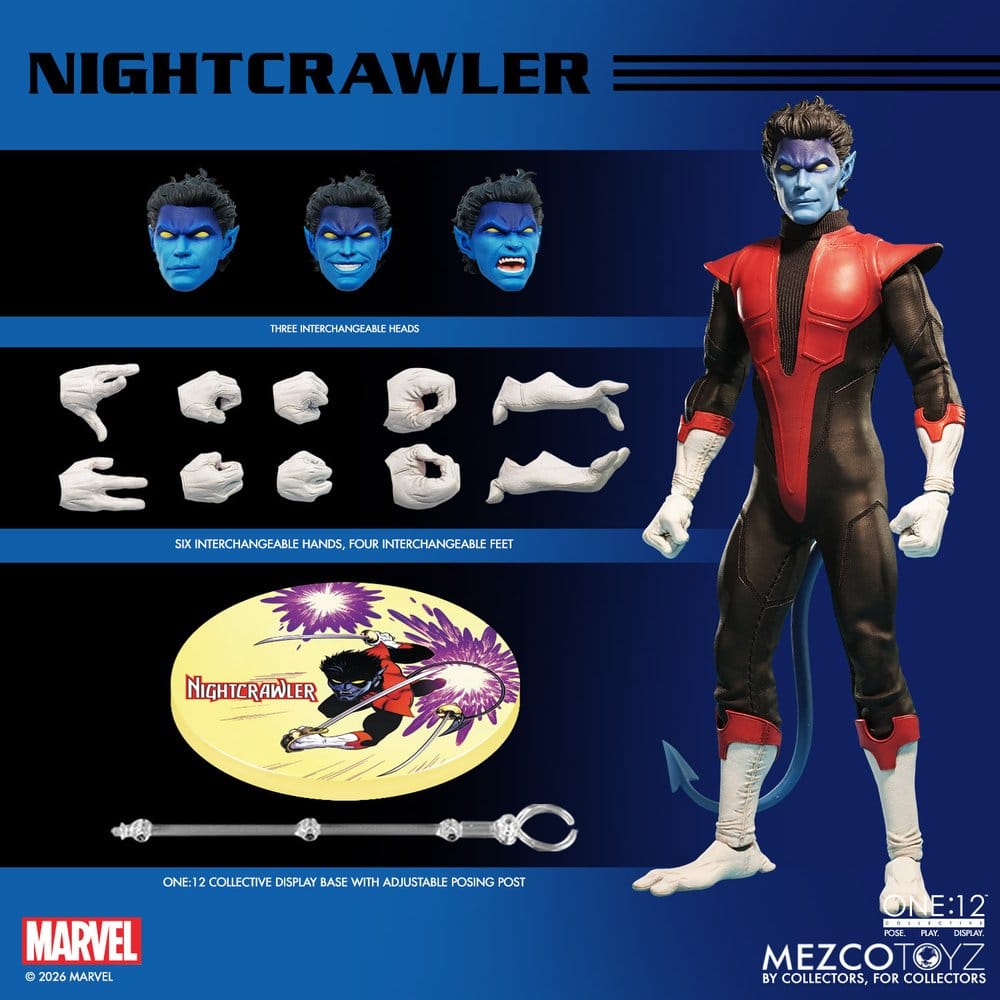 Marvel X-Men One:12 Collective Action Figure 1/12 Nightcrawler 16 cm