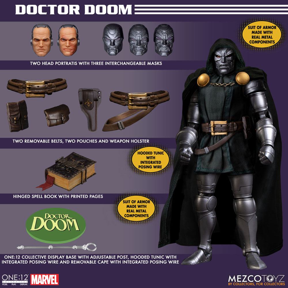 Marvel Action Figure 1/12 Doctor Doom 17 cm