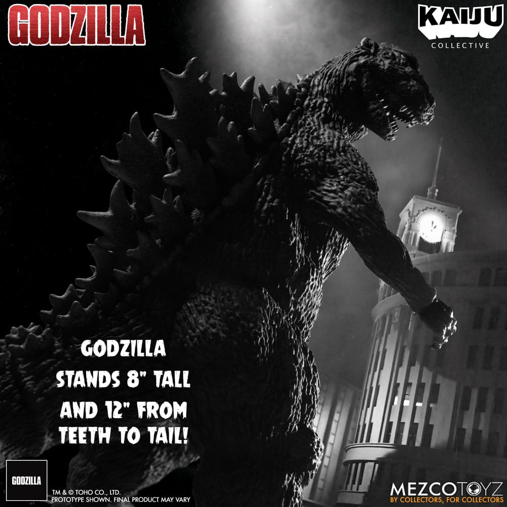 Godzilla (1954) Kaiju Collective Action Figure Godzilla - Black & White Edition 20 cm