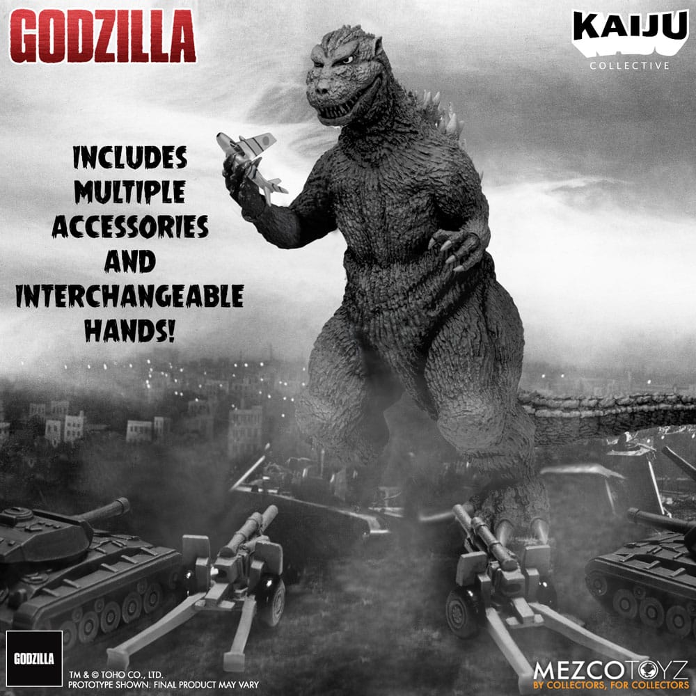 Godzilla (1954) Kaiju Collective Action Figure Godzilla - Black & White Edition 20 cm