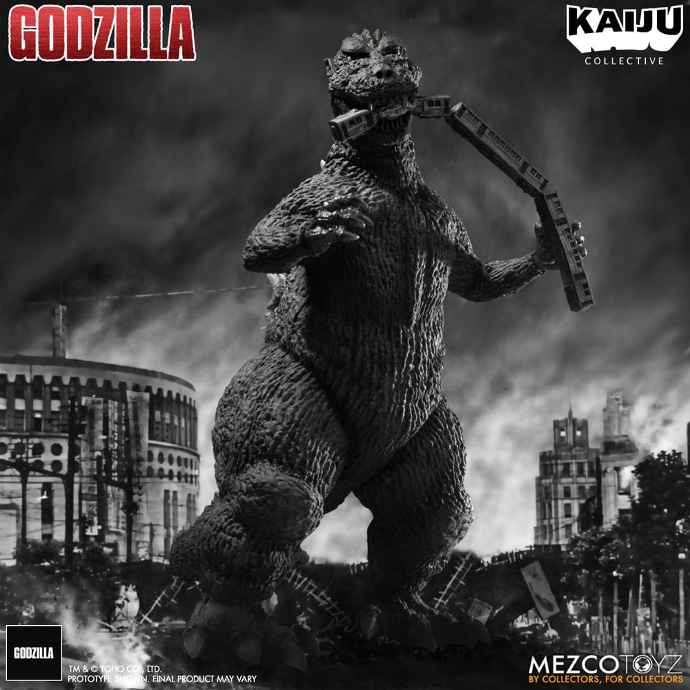 Godzilla (1954) Kaiju Collective Action Figure Godzilla - Black & White Edition 20 cm