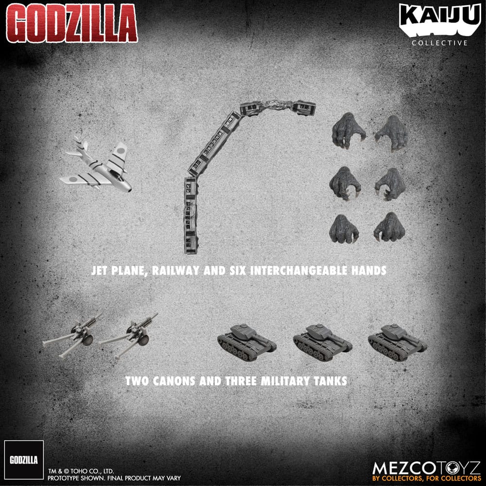 Godzilla (1954) Kaiju Collective Action Figure Godzilla - Black & White Edition 20 cm