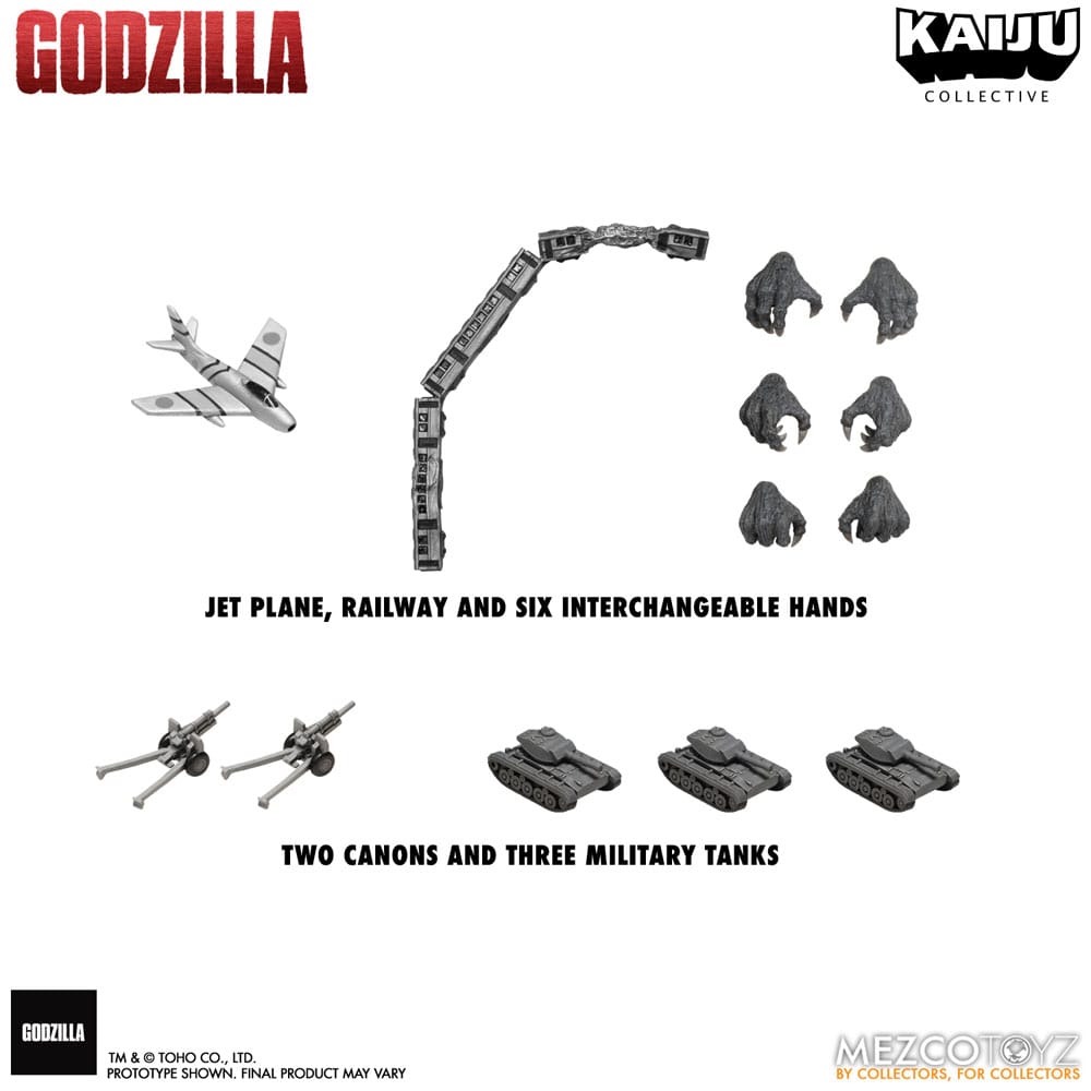 Godzilla (1954) Kaiju Collective Action Figure Godzilla - Black & White Edition 20 cm