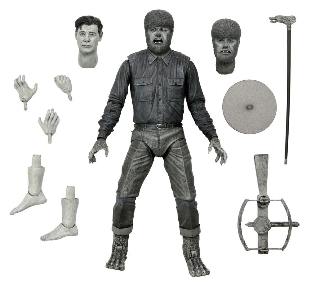 Universal Monsters Action Figure Ultimate The Wolf Man (Black & White) 18 cm