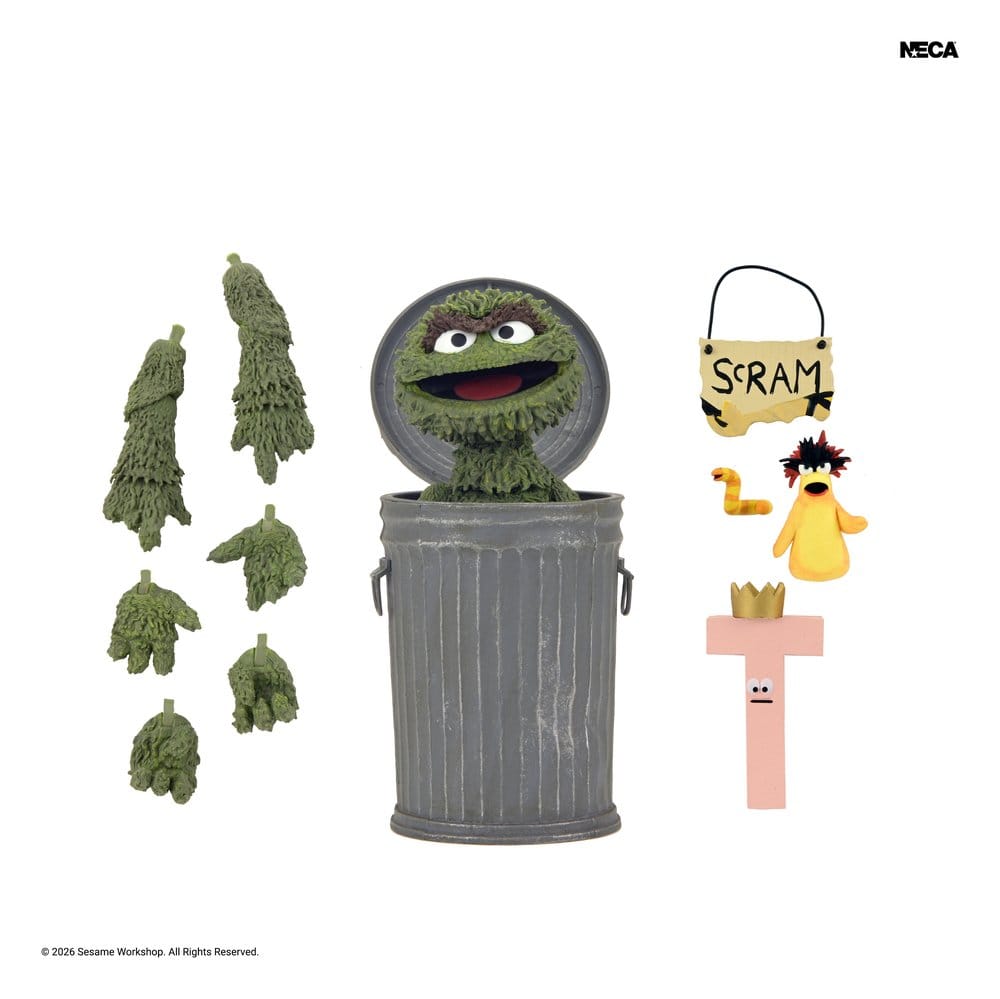 Sesame Street Ultimate Action Figure Oscar the Grouch 18 cm