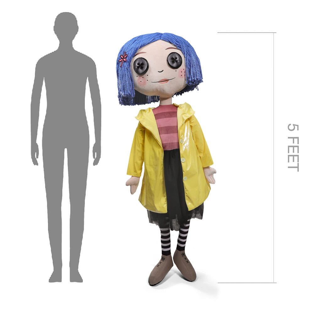 Coraline Life-Size Plush Figure Coraline with Button Eyes 152 cm