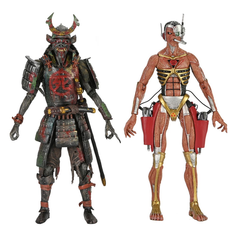 Iron Maiden Future Past World Tour Ultimate Action Figures 2-Pack Senjutsu Eddie and Somewhere in Time Eddie 18 cm