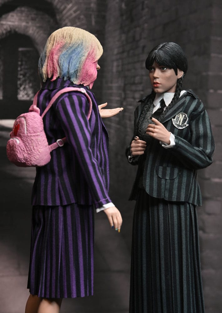 Wednesday Action Figures 2 Pack Wednesday Addams (Nevermore Uniform) and Enid 20 cm