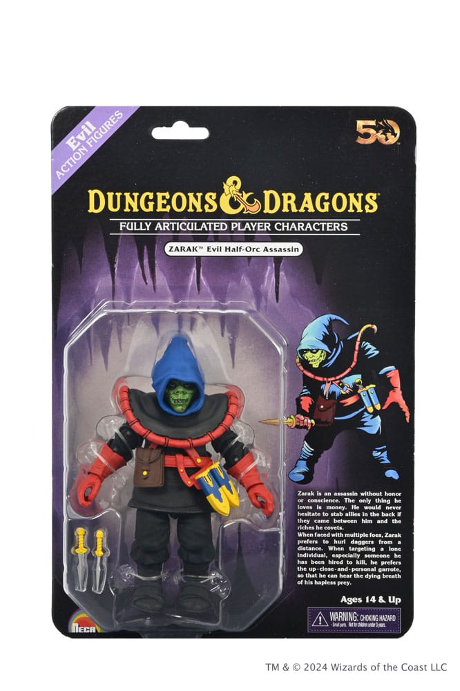 Dungeons and Dragons Scale Action Figure 50th Anniversary Zarak on Blister Card 18 cm